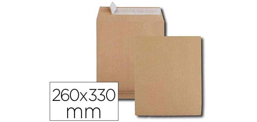 Pochette gpv kraft 120g 24 260x330mm soufflet 30mm sachet de 50 unités