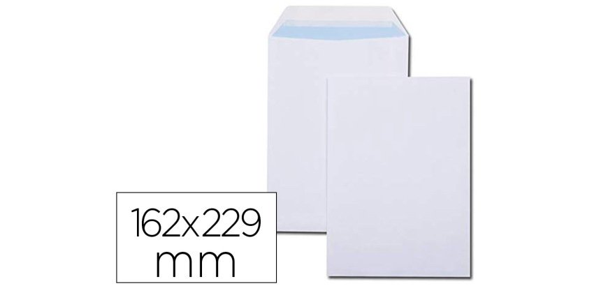Pochette gpv blanche recyclée 90g c5 162x229mm boîte 500 unités