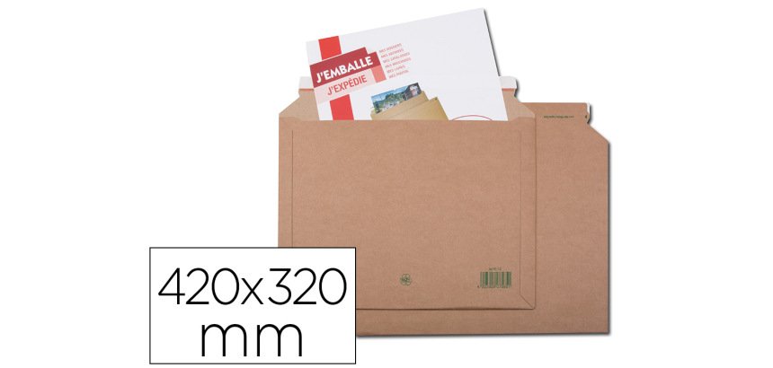 Pochette gpv expédition carton anti-pli 420x320mm paquet 2 unités