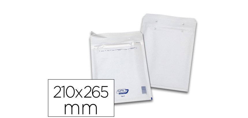 Pochette gpv bulles air kraft blanc 75g 210x265mm e boîte 100 unités