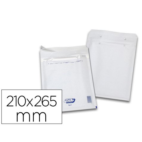 Pochette gpv bulles air kraft blanc 75g 210x265mm e boîte 100 unités