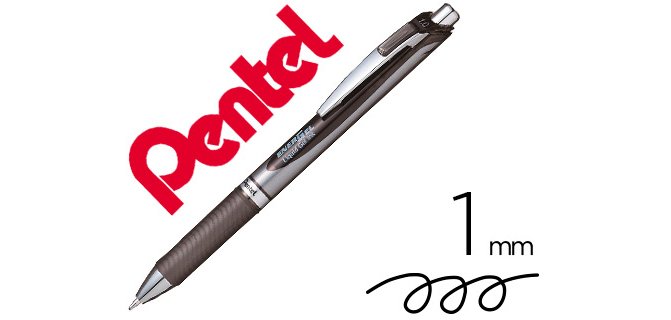 Roller a encre gel energel bl80 pointe de 1mm            retractable coloris noir