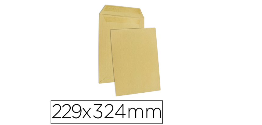 Pochette gpv kraft 90g c4 229x324mm fenêtre 50x110mm boîte 250 unités