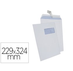 Pochette gpv économique blanche 90g c4 229x324mm fenêtre 50x110mm boîte 250 unités