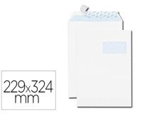 Pochette gpv blanche recyclée 90g c4 229x324mm fenêtre 50x110mm boîte 25 unités