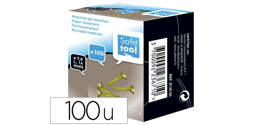 Attache parisienne wonday nº4 16mm boîte 100 unités 8125.04