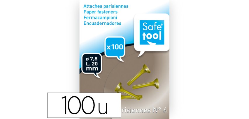Attache parisienne wonday nº6 20mm boîte 100 unités
