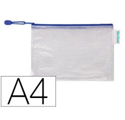 by tarifold Pochette à zip ZIPPER, A4, PVC, bleu