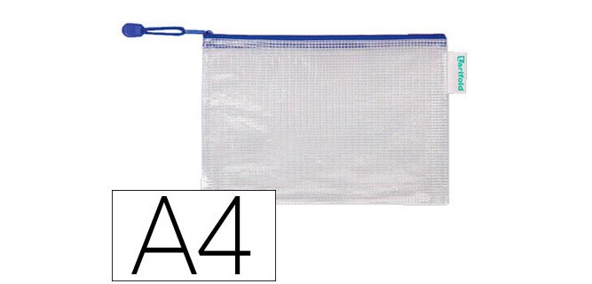 by tarifold Pochette à zip ZIPPER, A4, PVC, bleu