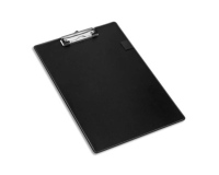 Porte-bloc jpc à pince pvc format a4+ standard avec porte-stylo coloris noir