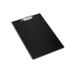 Porte-bloc jpc à pince pvc format a4+ standard avec porte-stylo coloris noir
