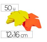 Etiquette carton fluo jaune/orange forme flèche 12 x 16 cm Apli - Boîte de 50