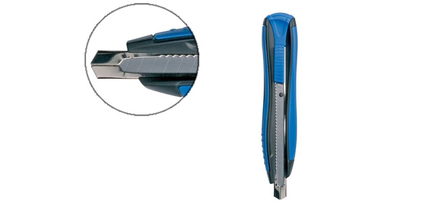 Cutter maped zenoa sensitiv plastique lame métal 9mm système de verrouillage automatique