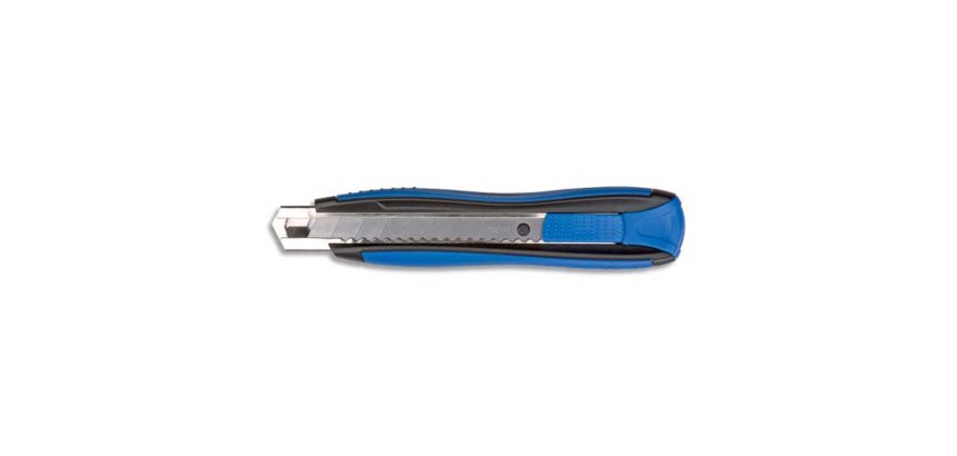 Cutter metal et plastique lame 18 mm autobloquante Zenoa Sensitiv Bleu 086110