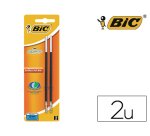 Recharge stylo bic atlantis pointe moyenne couleur noir blister 2 unités
