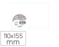 Carte correspondance clairefontaine pollen 210g/m2 110x155mm coloris blanc paquet25 feuilles
