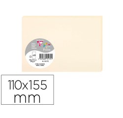 Papier correspondance clairefontaine pollen 210g/m2 110x155mm coloris ivoire paquet 25 feuilles