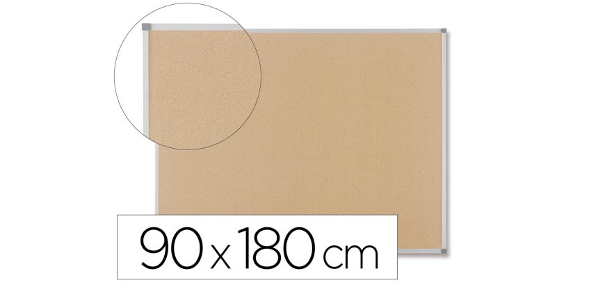 Tableau liège juvénilia cadre aluminium anodisé livré avec système d'accrochage 90x180cm