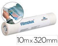 Film pvc adhesif transparent pour la couverture de livre   pose defere lux cristal dim.  10mx320mm specifique