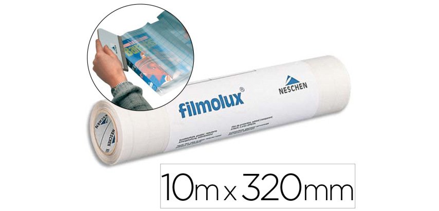 Film pvc adhesif transparent pour la couverture de livre   pose defere lux cristal dim.  10mx320mm specifique