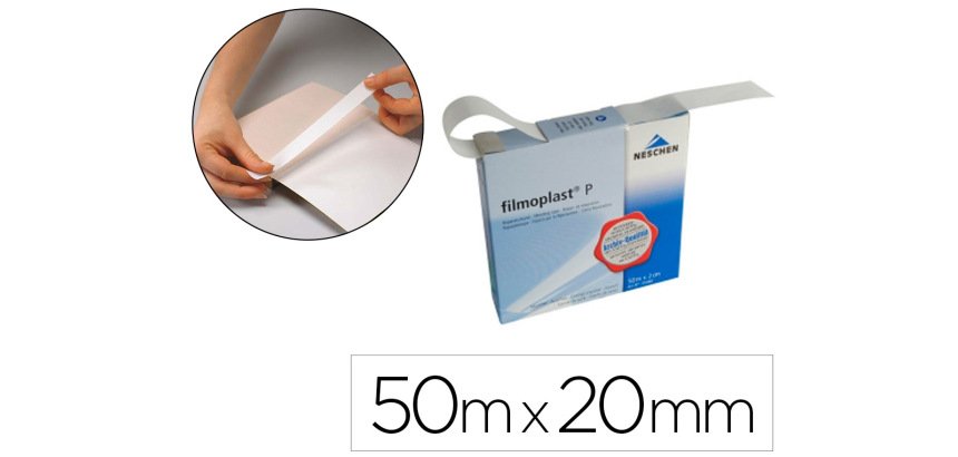 Papier japon adhesif et transparent pour page dechire devidoir dim. 50mx20mm