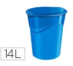 Corbeille papier cep pro polypropylène résistant recyclable forme conique capacité 14l 305x290x334mm coloris gloss bleu