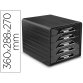 Module classement cep smoove 5 tiroirs 240x320mm coloris noir