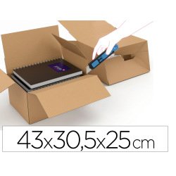 Caisse à hauteur variable antalis carton ondulé fond automatique prédécoupe aux angles 43x30,5x25cm