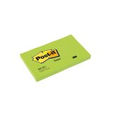 Bloc-note adhésif vert Néon 127 x 76 mm - bloc de 100 feuilles
