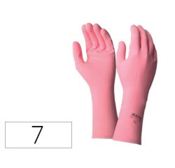 Gant menage usage quotidien coloris rose sachet 1 paire   taille 7/7.5