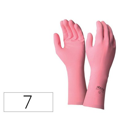 Gant menage usage quotidien coloris rose sachet 1 paire   taille 7/7.5