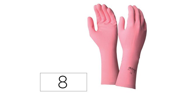Gant menage usage quotidien coloris rose sachet 1 paire   taille 8/8.5