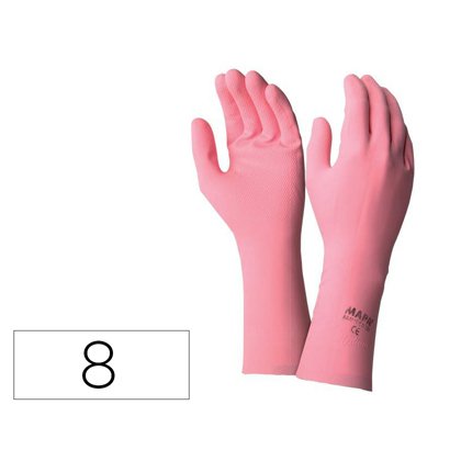 Gant menage usage quotidien coloris rose sachet 1 paire   taille 8/8.5
