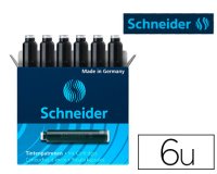 Cartouche encre schneider noire boite 6 pieces