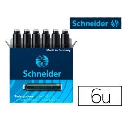 Cartouche encre schneider noire boite 6 pieces