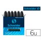 Cartouche encre schneider noire boite 6 pieces