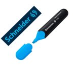 Surligneur schneider job pointe biseautee rechargeable avec maxx 660 refill station  resiste evaporation bleu