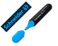 Surligneur schneider job pointe biseautee rechargeable avec maxx 660 refill station  resiste evaporation bleu