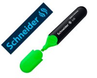 Surligneur schneider job pointe biseautee rechargeable avec maxx 660 refill station  resiste evaporation vert