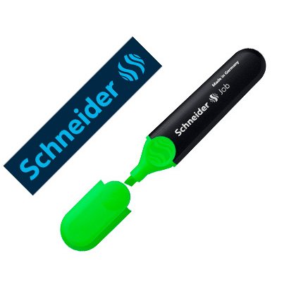 Surligneur schneider job pointe biseautee rechargeable avec maxx 660 refill station  resiste evaporation vert