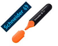 Surligneur schneider job pointe biseautee rechargeable avec maxx 660 refill station  resiste evaporation orange