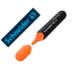 Surligneur schneider job pointe biseautee rechargeable avec maxx 660 refill station  resiste evaporation orange