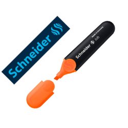 Surligneur schneider job pointe biseautee rechargeable avec maxx 660 refill station  resiste evaporation orange