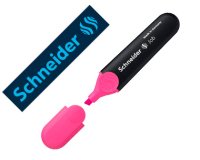 Surligneur schneider job pointe biseautee rechargeable avec maxx 660 refill station  resiste evaporation rose