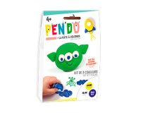 Pate a modeler dtm pen'do crayon a colorier apres       sechage lot 3 couleurs cosmos