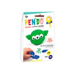 Pate a modeler dtm pen'do crayon a colorier apres       sechage lot 3 couleurs cosmos