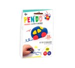 Pate a modeler dtm pen'do crayon a colorier apres       sechage lot 3 couleurs        vehicules
