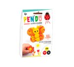 Pate a modeler dtm pen'do crayon a colorier apres       sechage lot 3 couleurs nature