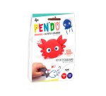 Pate a modeler dtm pen'do crayon a colorier apres       sechage lot 3 couleurs        aquatique