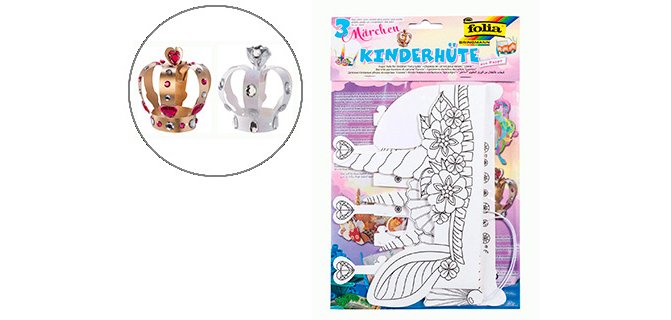 Kit de chapeaux pour enfant 'CONTE', carton, blanc
